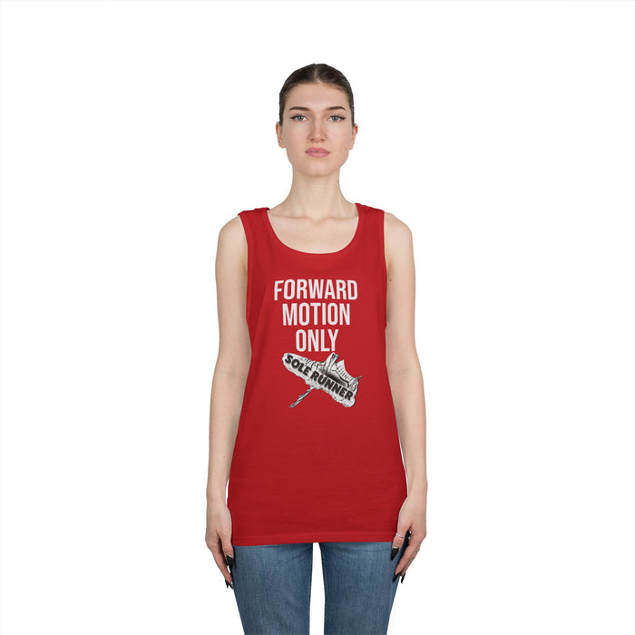 Forward Motion Only: Unisex Heavy Cotton Tank Top