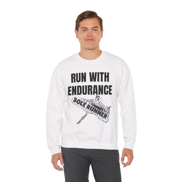 Run With Endurance: Unisex Heavy Blend™ Crewneck Sweatshirt