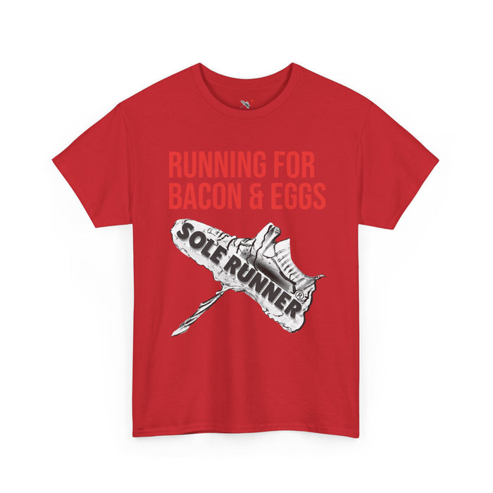 Running For Bacon & Eggs: Unisex Heavy Cotton Tee