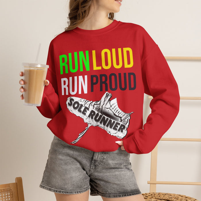 Run Loud Run Proud: Unisex Heavy Blend™ Crewneck Sweatshirt