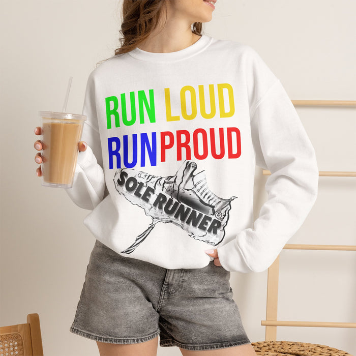 Run Loud Run Proud: Unisex Heavy Blend™ Crewneck Sweatshirt