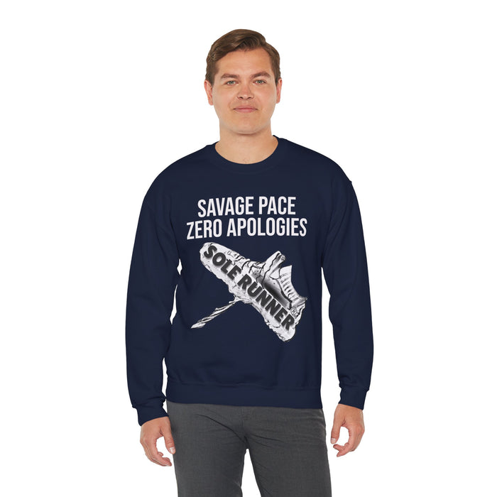 Savage Pace Zero Apologies: Unisex Heavy Blend™ Crewneck Sweatshirt