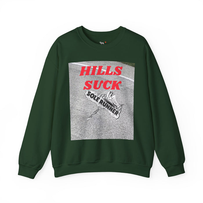 Hills Suck: Unisex Heavy Blend™ Crewneck Sweatshirt