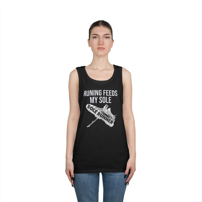 Running Feeds My Sole: Unisex Heavy Cotton Tank Top
