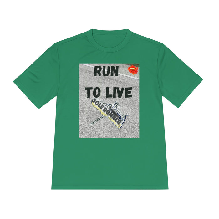 Run To Live-Whimsical Moisture Wicking Unisex T-Shirt For Runners
