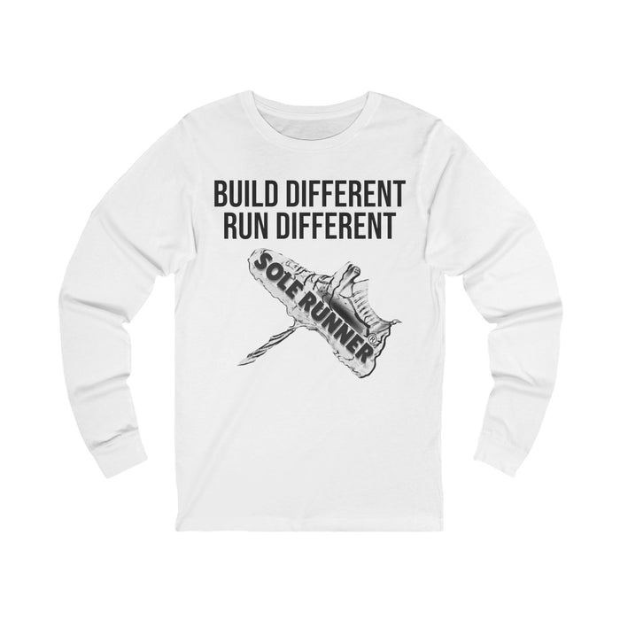 Built Different. Runs Different: Unisex Jersey Long Sleeve Tee