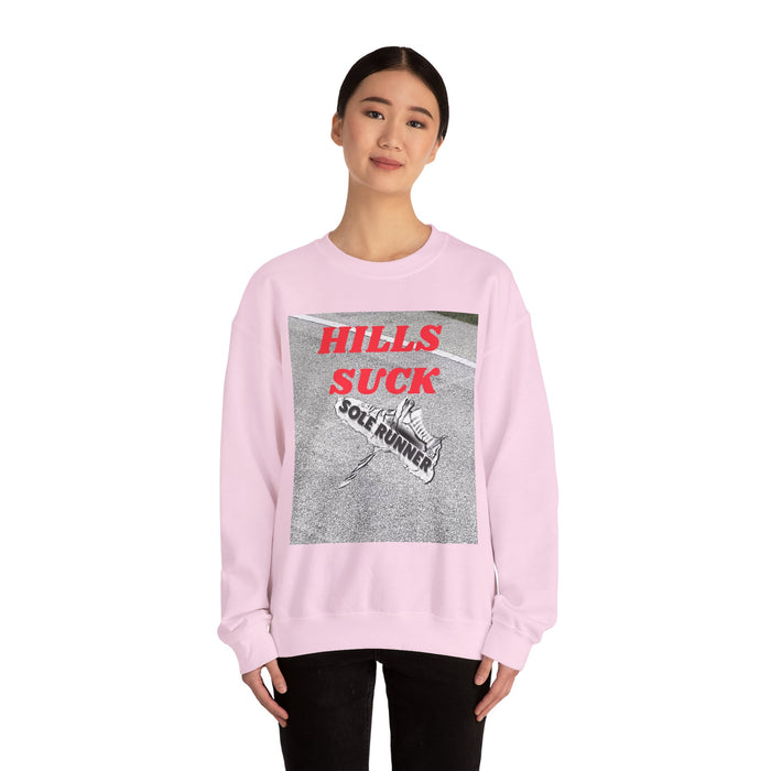 Hills Suck: Unisex Heavy Blend™ Crewneck Sweatshirt