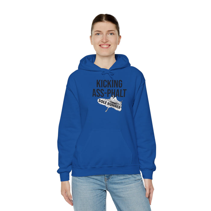 Kicking Ass-Phalt: Unisex Heavy Blend™ Hooded Sweatshirt