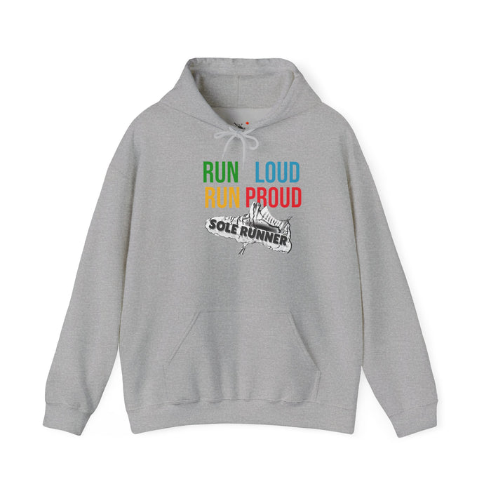 Run Loud Run Proud: Unisex Heavy Blend Hooded Sweatshirt