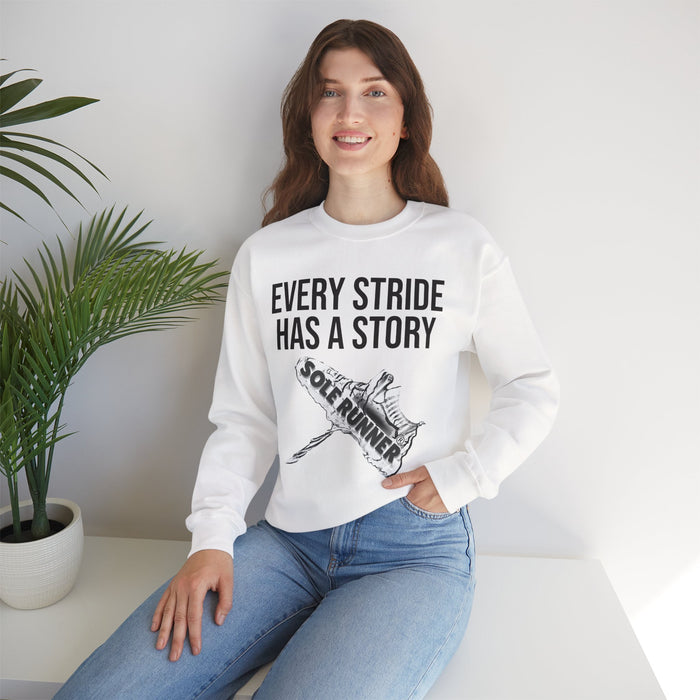Every Stride Has A Story: Unisex Heavy Blend™ Crewneck Sweatshirt