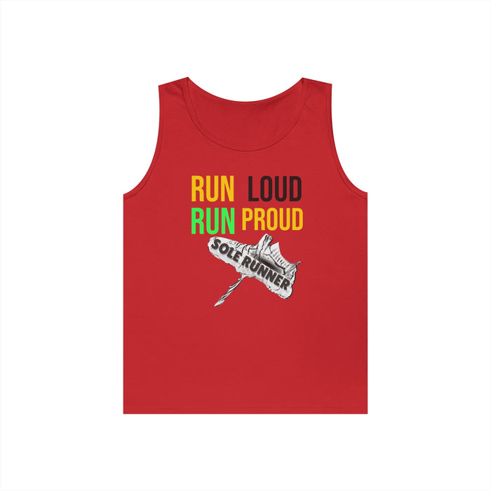 Run Loud Run Proud: Unisex Heavy Cotton Tank Top