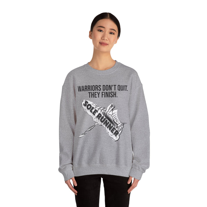 Warriors Don't Quit. They Finish.: Unisex Heavy Blend™ Crewneck Sweatshirt
