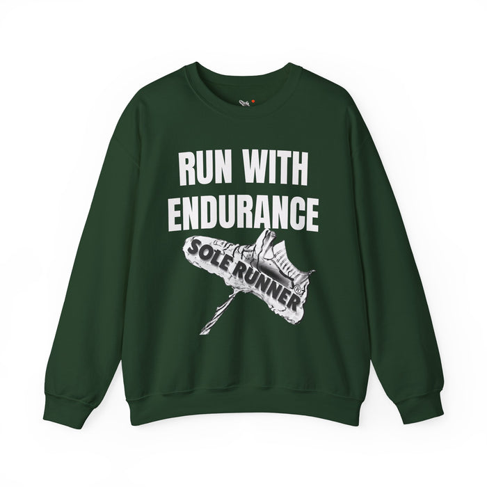 Run With Endurance: Unisex Heavy Blend™ Crewneck Sweatshirt