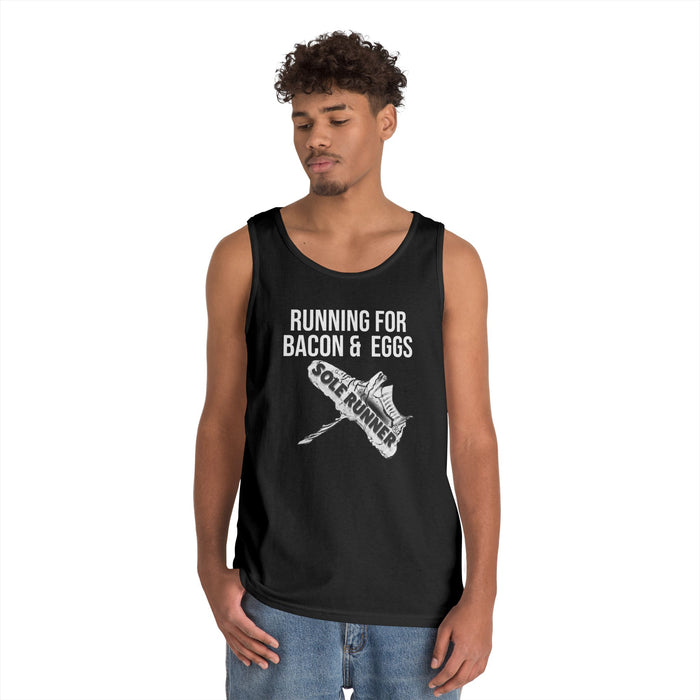 Running For Bacon & Eggs: Unisex Heavy Cotton Tank Top