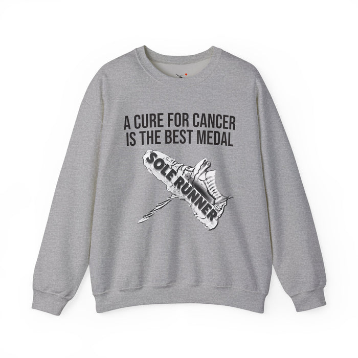 A Cure For Cancer Is The Best Medal: Unisex Heavy Blend™ Crewneck Sweatshirt