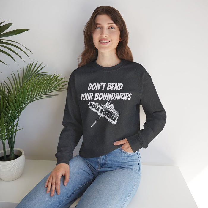 Don't Bend Your Boundaries: Unisex Heavy Blend™ Crewneck Sweatshirt