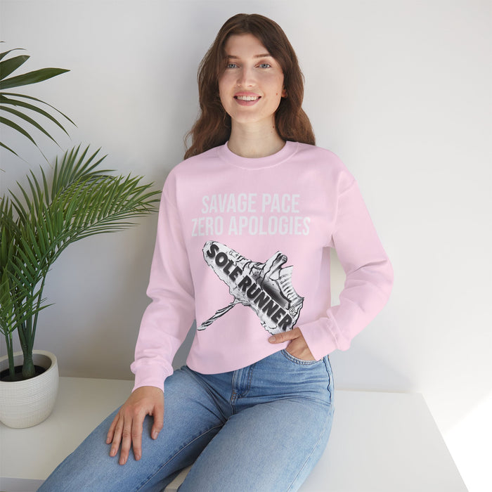 Savage Pace Zero Apologies: Unisex Heavy Blend™ Crewneck Sweatshirt