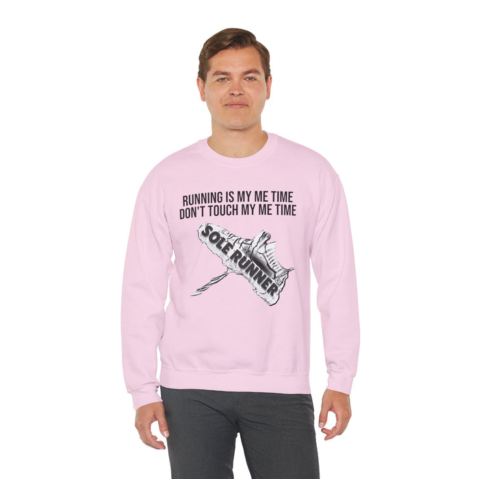 Running Is My Me Time. Don't Touch My Me Time: Unisex Heavy Blend™ Crewneck Sweatshirt
