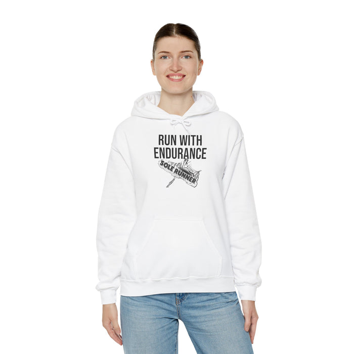 Run With Endurance: Unisex Heavy Blend™ Hooded Sweatshirt