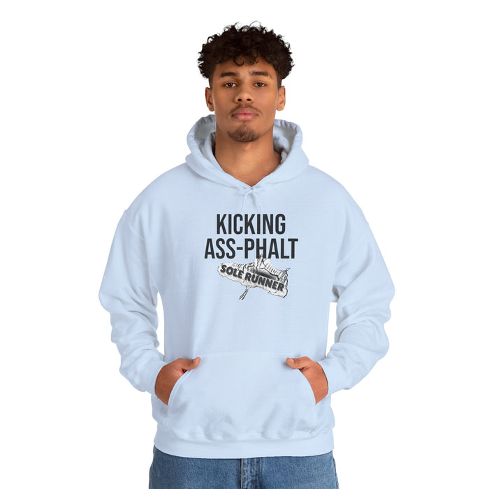 Kicking Ass-Phalt: Unisex Heavy Blend™ Hooded Sweatshirt