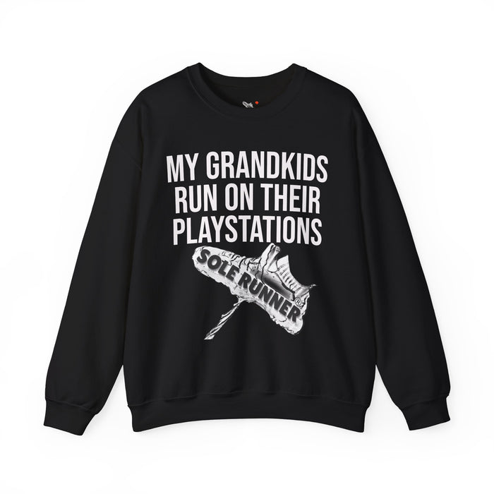 My Grandkids Run On Their PlayStations: Unisex Heavy Blend™ Crewneck Sweatshirt