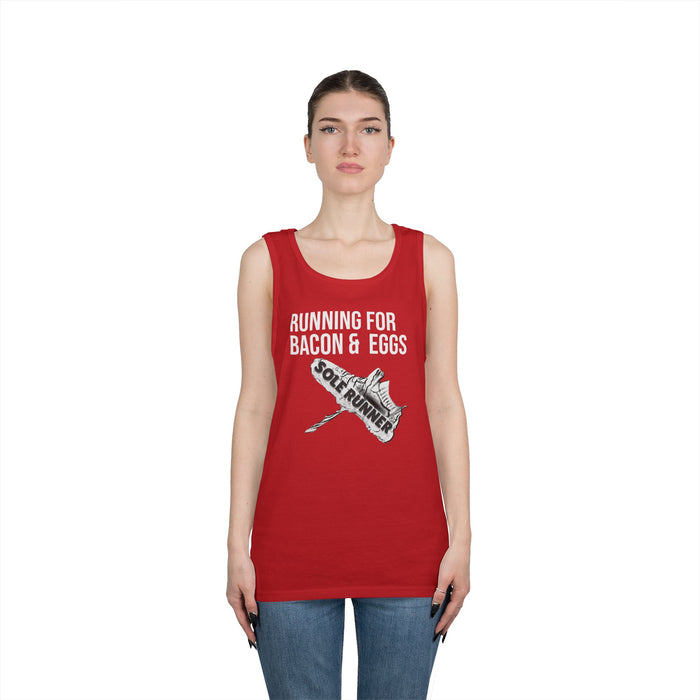 Running For Bacon & Eggs: Unisex Heavy Cotton Tank Top