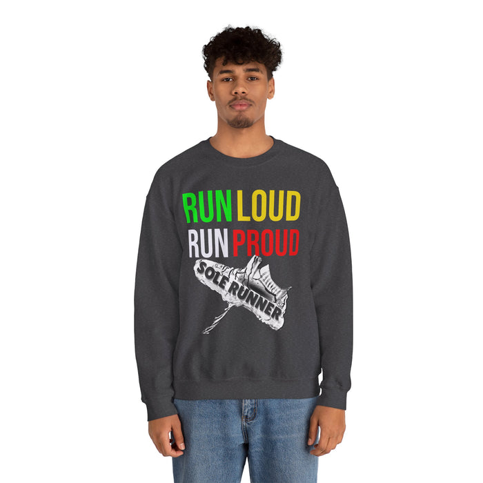 Run Loud Run Proud: Unisex Heavy Blend™ Crewneck Sweatshirt