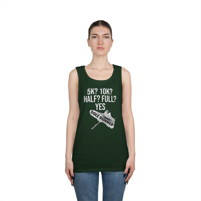 5k? 10k?Half? Full? Yes: Unisex Heavy Cotton Tank Top