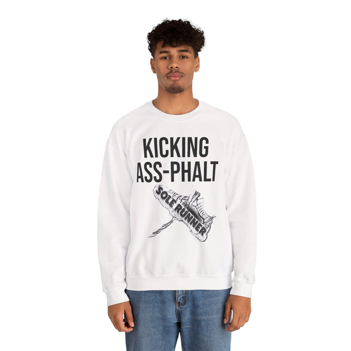 Kicking Ass-Phalt: Unisex Heavy Blend™ Crewneck Sweatshirt