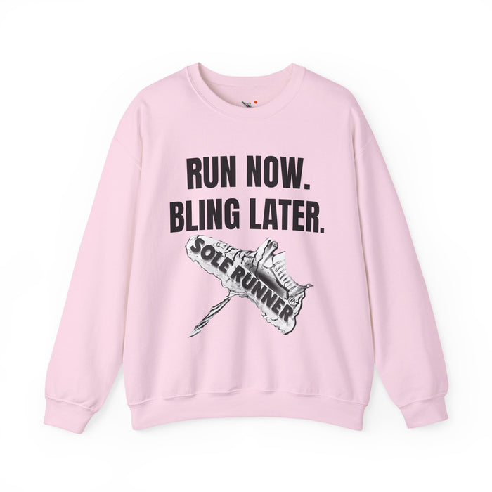 Run Now Bling Later: Unisex Heavy Blend™ Crewneck Sweatshirt