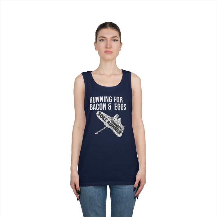 Running For Bacon & Eggs: Unisex Heavy Cotton Tank Top