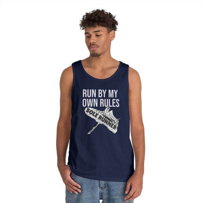 Run By My Own Rules: Unisex Heavy Cotton Tank Top