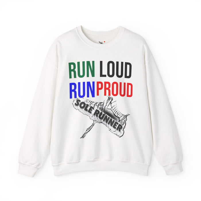 Run Loud Run Proud: Unisex Heavy Blend™ Crewneck Sweatshirt