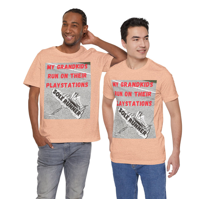 My Grandkids Run On Their Playstations: Unisex Jersey Short Sleeve Tee