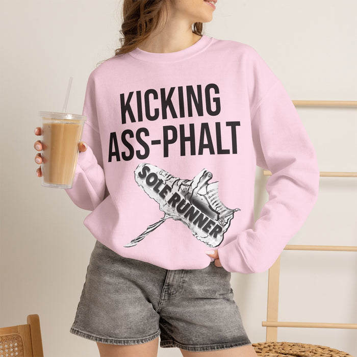 Kicking Ass-Phalt: Unisex Heavy Blend™ Crewneck Sweatshirt