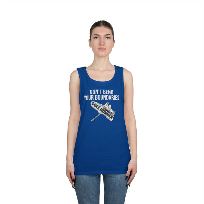 Don't Bend Your Boundaries: Unisex Heavy Cotton Tank Top