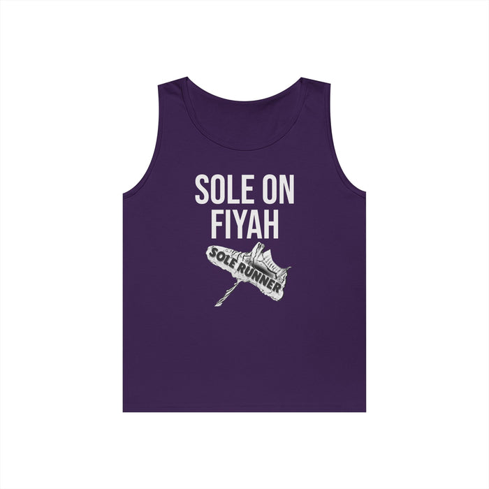 Sole On Fiyah: Unisex Heavy Cotton Tank Top