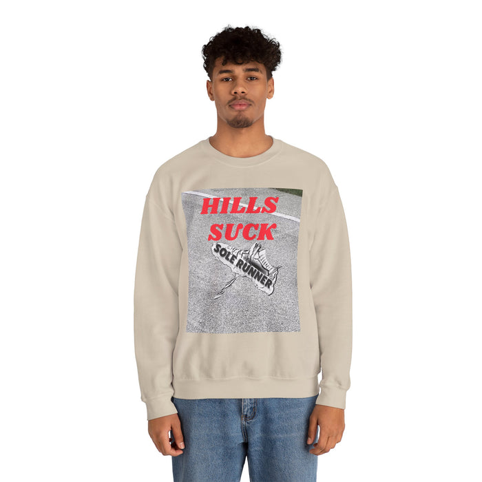 Hills Suck: Unisex Heavy Blend™ Crewneck Sweatshirt