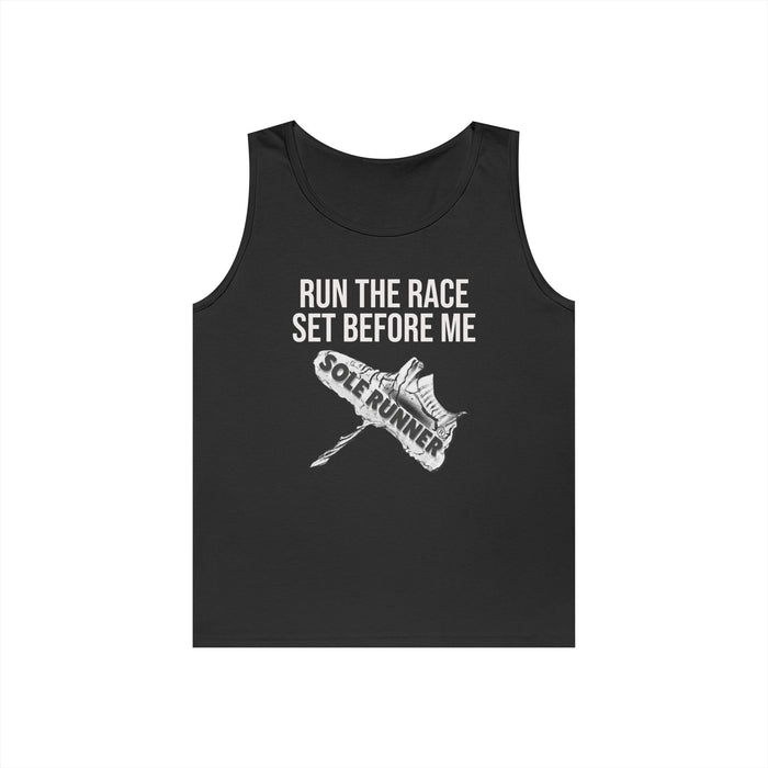 Run The Race Set Before Me: Unisex Heavy Cotton Tank Top