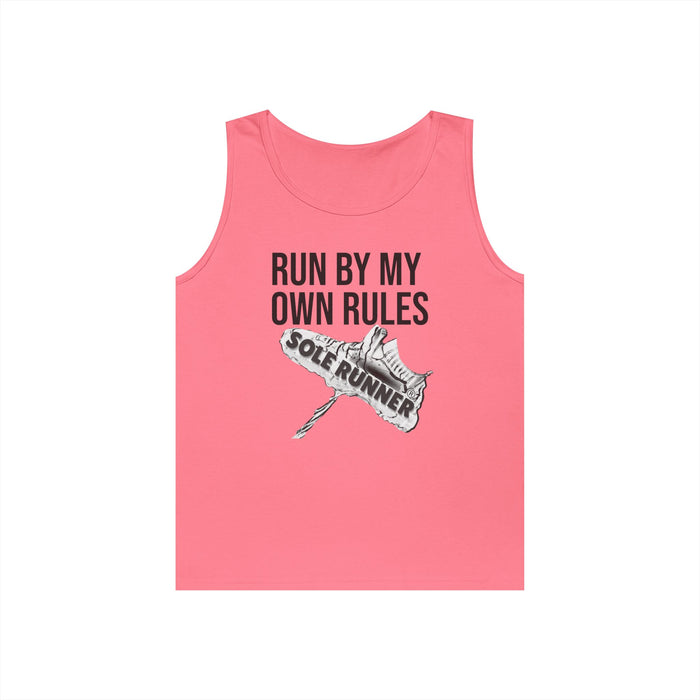 Run By My Own Rules: Unisex Heavy Cotton Tank Top