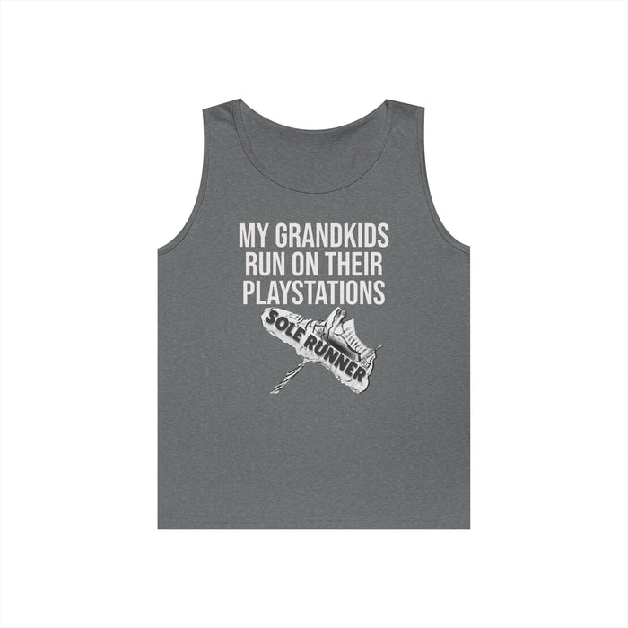 My Grandkids Run On Their PlayStations: Unisex Heavy Cotton Tank Top