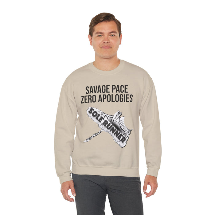 Savage Pace Zero Apologies: Unisex Heavy Blend™ Crewneck Sweatshirt