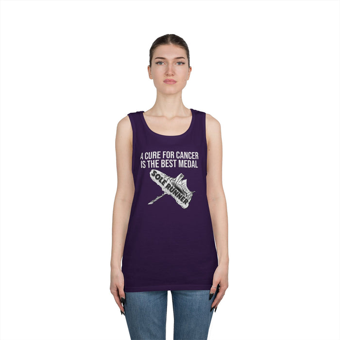 A Cure For Cancer Is The Best Medal: Unisex Heavy Cotton Tank Top