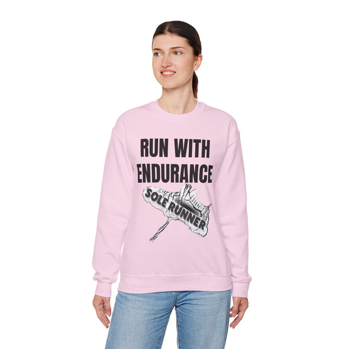 Run With Endurance: Unisex Heavy Blend™ Crewneck Sweatshirt