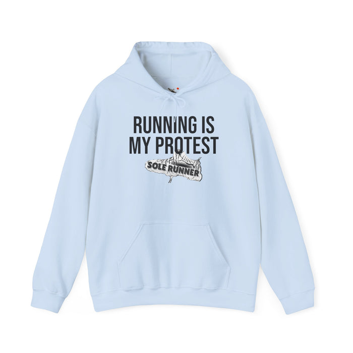 Running Is My Protest: Unisex Heavy Blend™ Hooded Sweatshirt