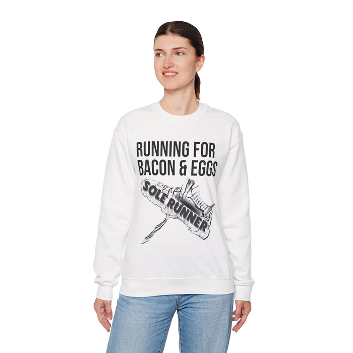 Running For Bacon & Eggs: Unisex Heavy Blend™ Crewneck Sweatshirt
