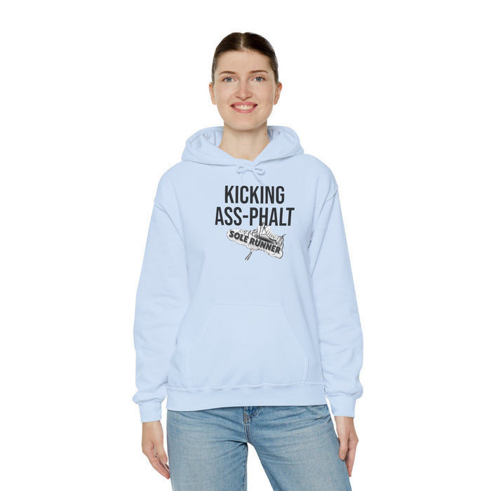Kicking Ass-Phalt: Unisex Heavy Blend™ Hooded Sweatshirt