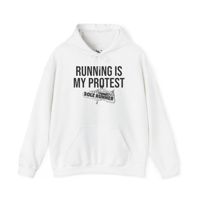 Running Is My Protest: Unisex Heavy Blend™ Hooded Sweatshirt