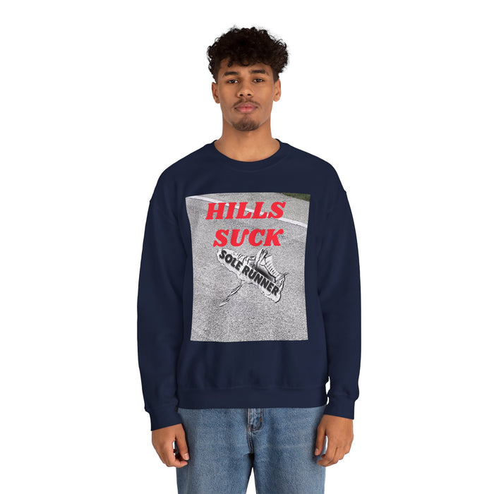 Hills Suck: Unisex Heavy Blend™ Crewneck Sweatshirt