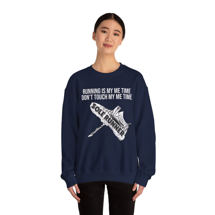Running Is My Me Time. Don't Touch My Me Time: Unisex Heavy Blend™ Crewneck Sweatshirt